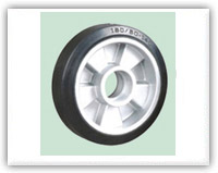 Rubber wheel with Aluminium rim Code : 2904 (AL)